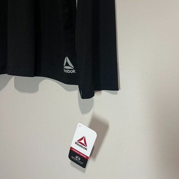 NWT Reebok Men’s Black Long Sleeve Performance Shirt XL — Athletic Training Top - Picture 3 of 7